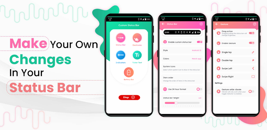 Background 📱✨ Statusbar Icon Hider Customize – خلي شريط الحالة بتاع موبايلك على مزاجك 100% 