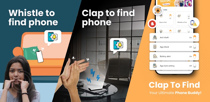 Background 📱✨ Clap to Find — التطبيق اللي ينقذ يومك ويلاقي موبايلك بمجرد  