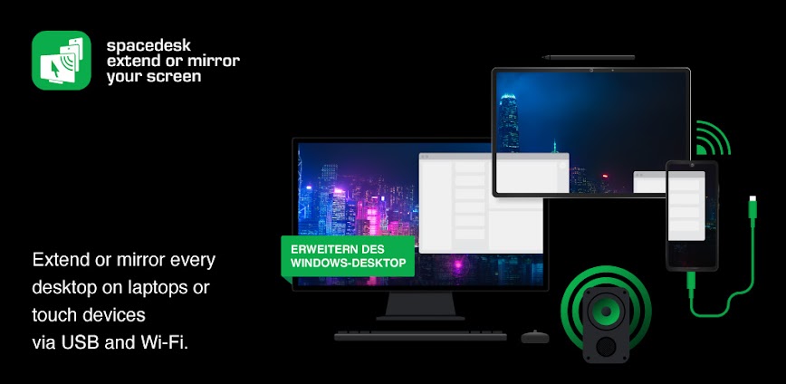 Background spacedesk - USB Display for PC 