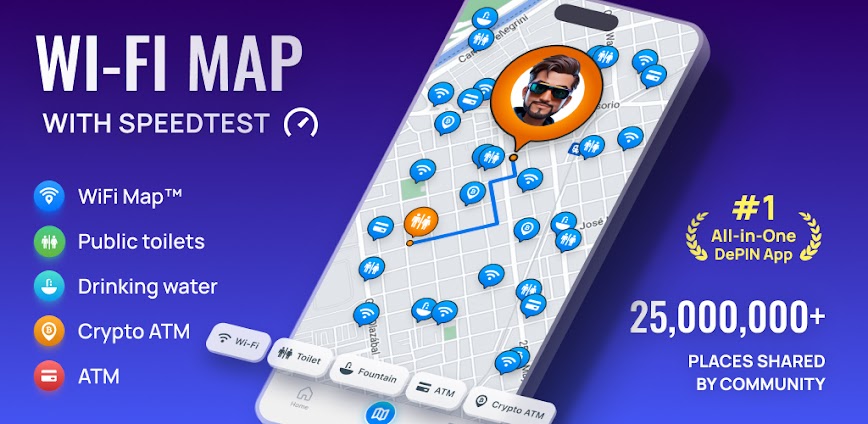 Background WiFi Map: أفضل تطبيق للعثور على شبكات الواي فاي المجانية حول العالم بسهولة وأمان 