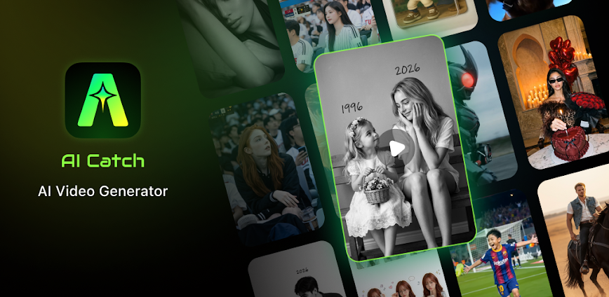 Background تطبيق AI Catch: مولد فيديو بالـ AI – دليلك الشامل لإنشاء فيديوهات احترافية بالذكاء الاصطناعي 