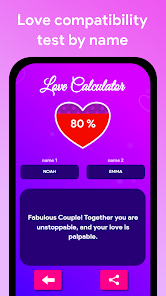 مراجعة تطبيق Love Calculator by Name